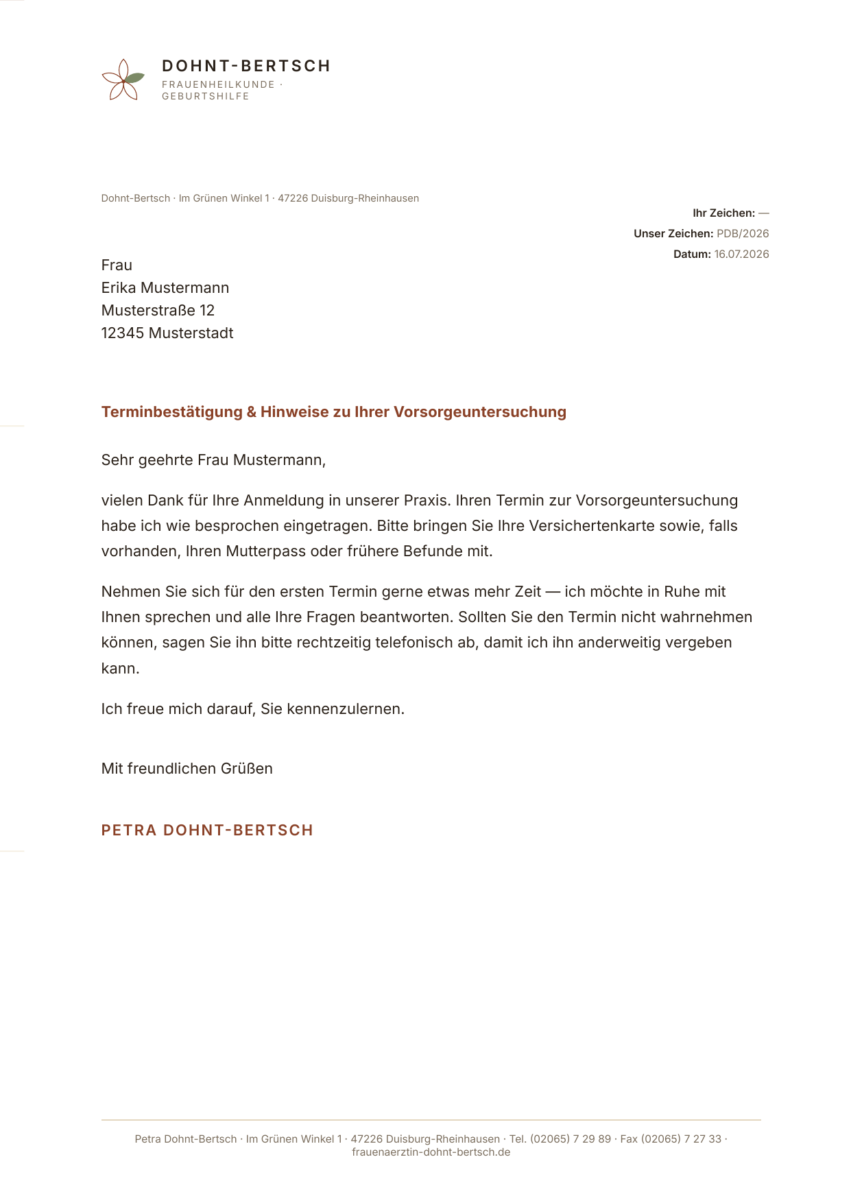 Briefbogen Konzept ③